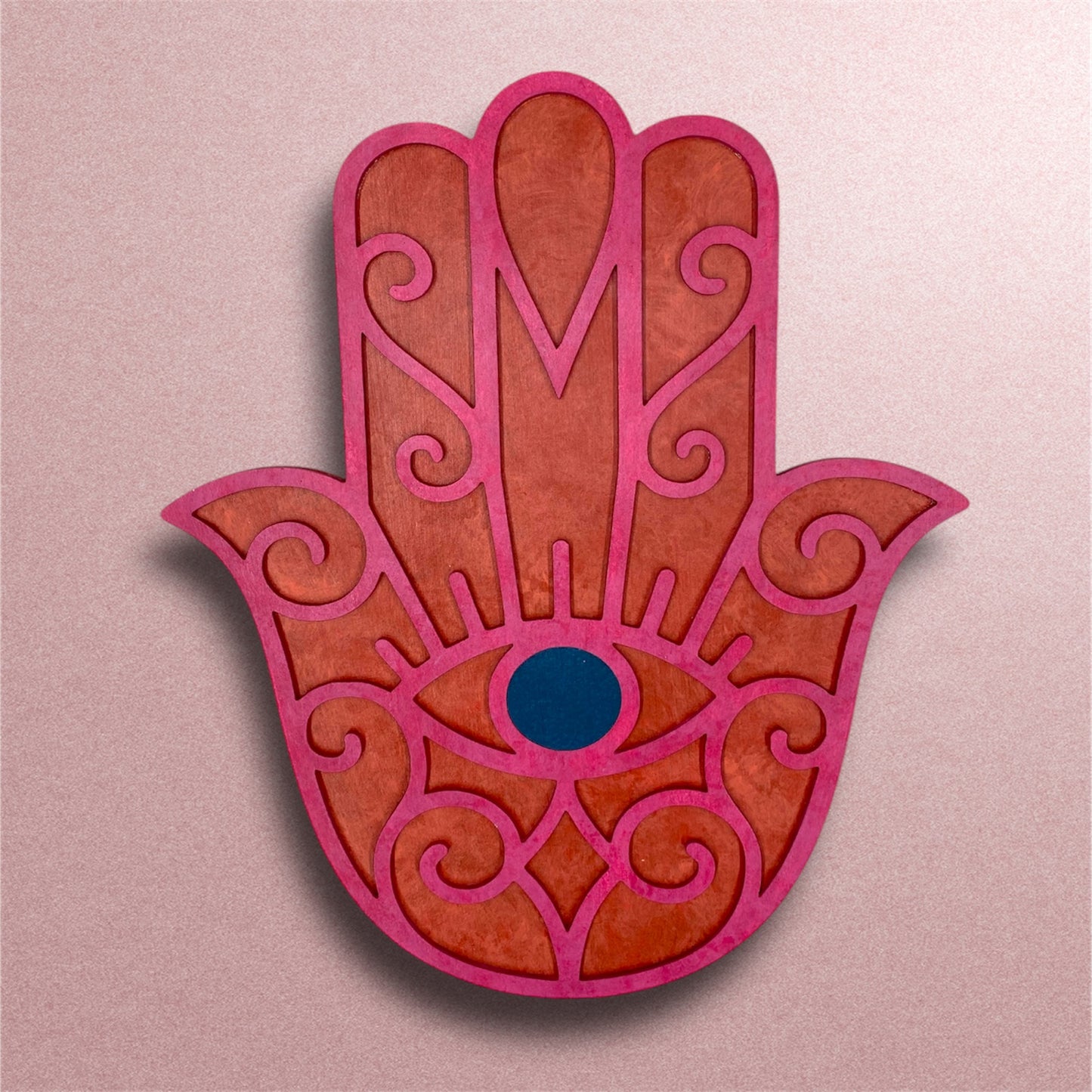 Hamsa Mandala – Cuadro de Mano de Fátima en Dos Capas | Artera