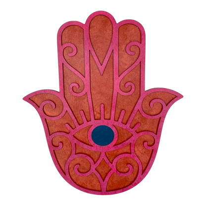 Hamsa Mandala – Cuadro de Mano de Fátima en Dos Capas | Artera